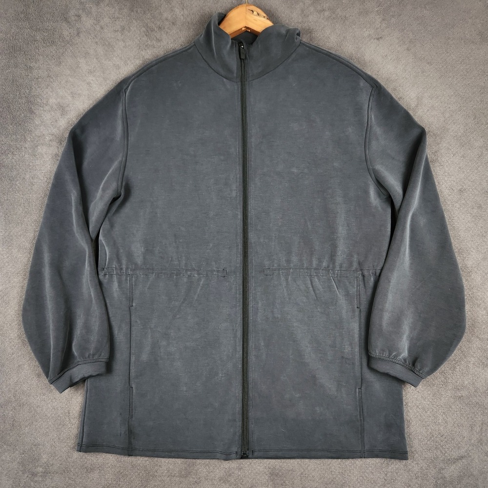 Lululemon Softstreme Cinch Waist Full Zip Jacket Womens Large Black LW3IV5S